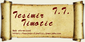 Tešimir Timotić vizit kartica